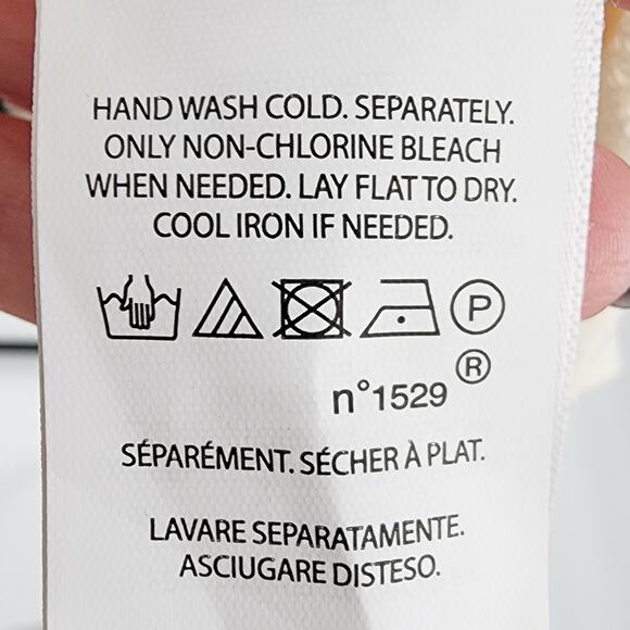 Polo Ralph Lauren Open Front Cardigan Drape Loose Knit Linen Medium Cream - Picture 10 of 12